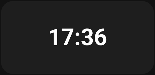 A Digital clock card showing 17:36