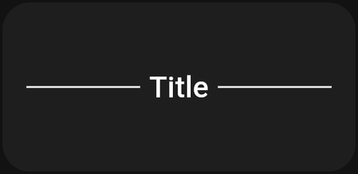 A Title card used as a section heading